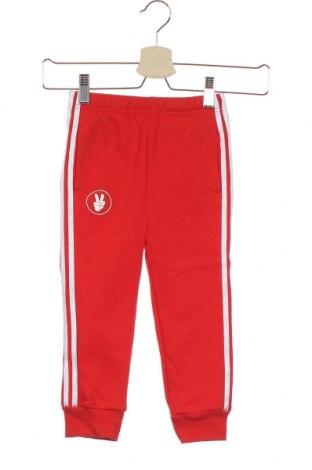 Dziecięce spodnie sportowe Adidas, Rozmiar 18-24m/ 86-98 cm, Kolor Czerwony, 95% bawełna, 5% elastyna, Cena 147,13 zł