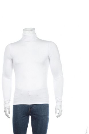 Мъжка блуза Weekday, Размер M, Цвят Бял, 48% памук, 48% модал, 4% еластан, Цена 8,19 лв.