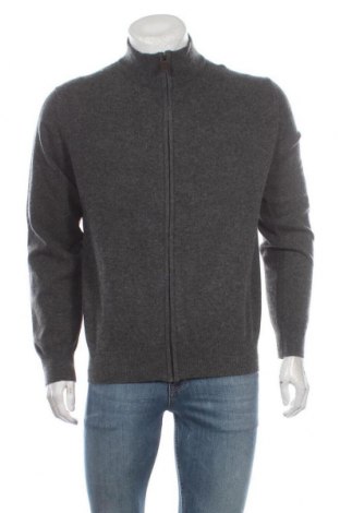 Jachetă tricotată de bărbați C&Jo, Mărime XL, Culoare Gri, 45% cașmir, 20% mătase, 20% viscoză, 15% elastan, Preț 575,82 Lei