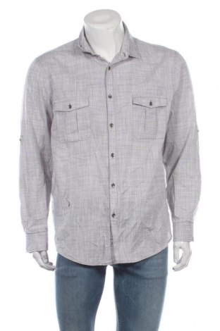 Мъжка риза Alfani, Размер XL, Цвят Сив, 76% памук, 24% полиестер, Цена 23,20 лв.