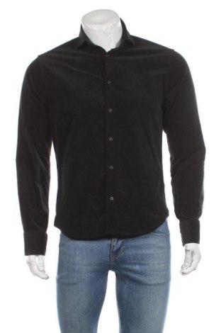 Мъжка риза Bruun & Stengade, Размер M, Цвят Черен, 98% памук, 2% еластан, Цена 35,91 лв.