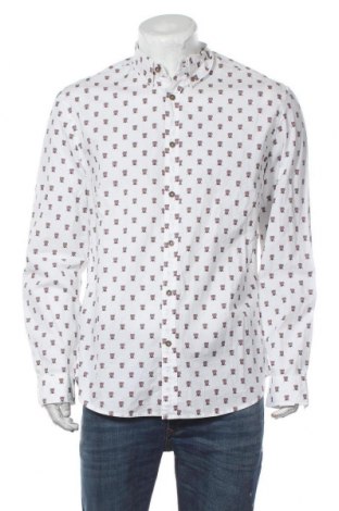 Ανδρικό πουκάμισο Desigual, Μέγεθος XL, Χρώμα Λευκό, Βαμβάκι, Τιμή 32,24 €
