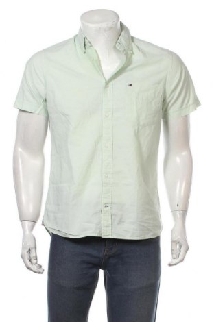 Pánská košile  Tommy Hilfiger, Velikost M, Barva Zelená, Bavlna, Cena  1 009,00 Kč