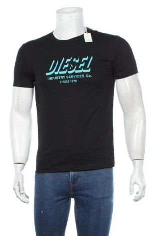 Męski T-shirt Diesel, Rozmiar XS, Kolor Czarny, 60% bawełna, 40% poliester, Cena 190,31 zł