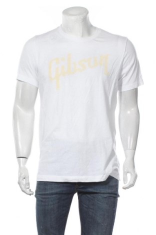 Мъжка тениска Gibson, Размер L, Цвят Бял, 52% памук, 48% полиестер, Цена 19,64 лв.