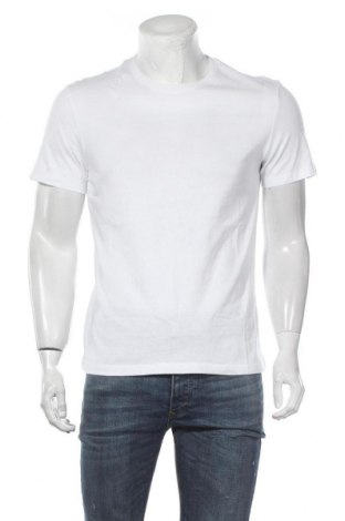 Herren T-Shirt Pier One, Größe M, Farbe Weiß, Baumwolle, Preis 4,42 €