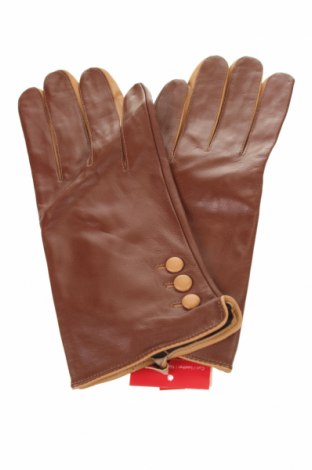 Γάντια Camaieu, Χρώμα Καφέ, Γνήσιο δέρμα, Τιμή 12,16 €