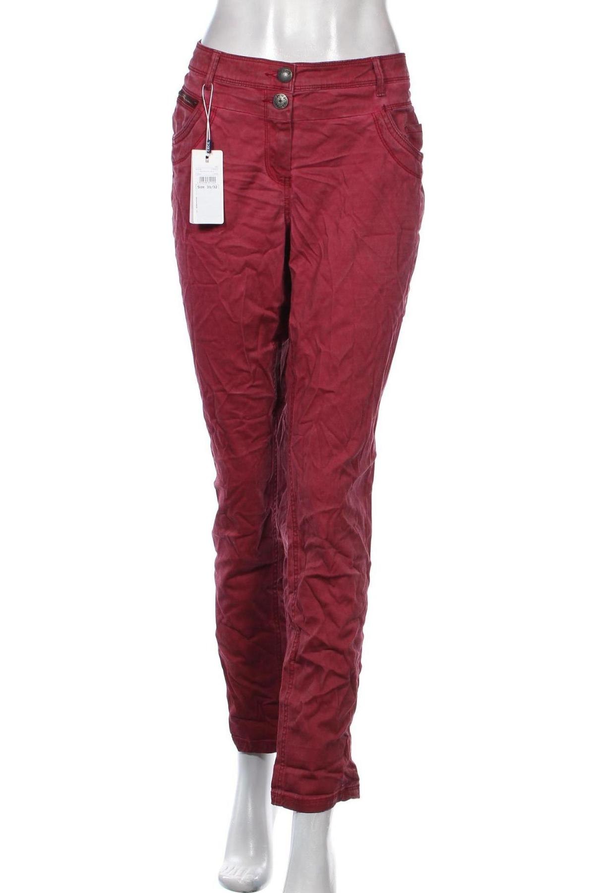 Γυναικείο παντελόνι Cecil, Μέγεθος XL, Χρώμα Κόκκινο, 98% βαμβάκι, 2% ελαστάνη, Τιμή 20,41 €