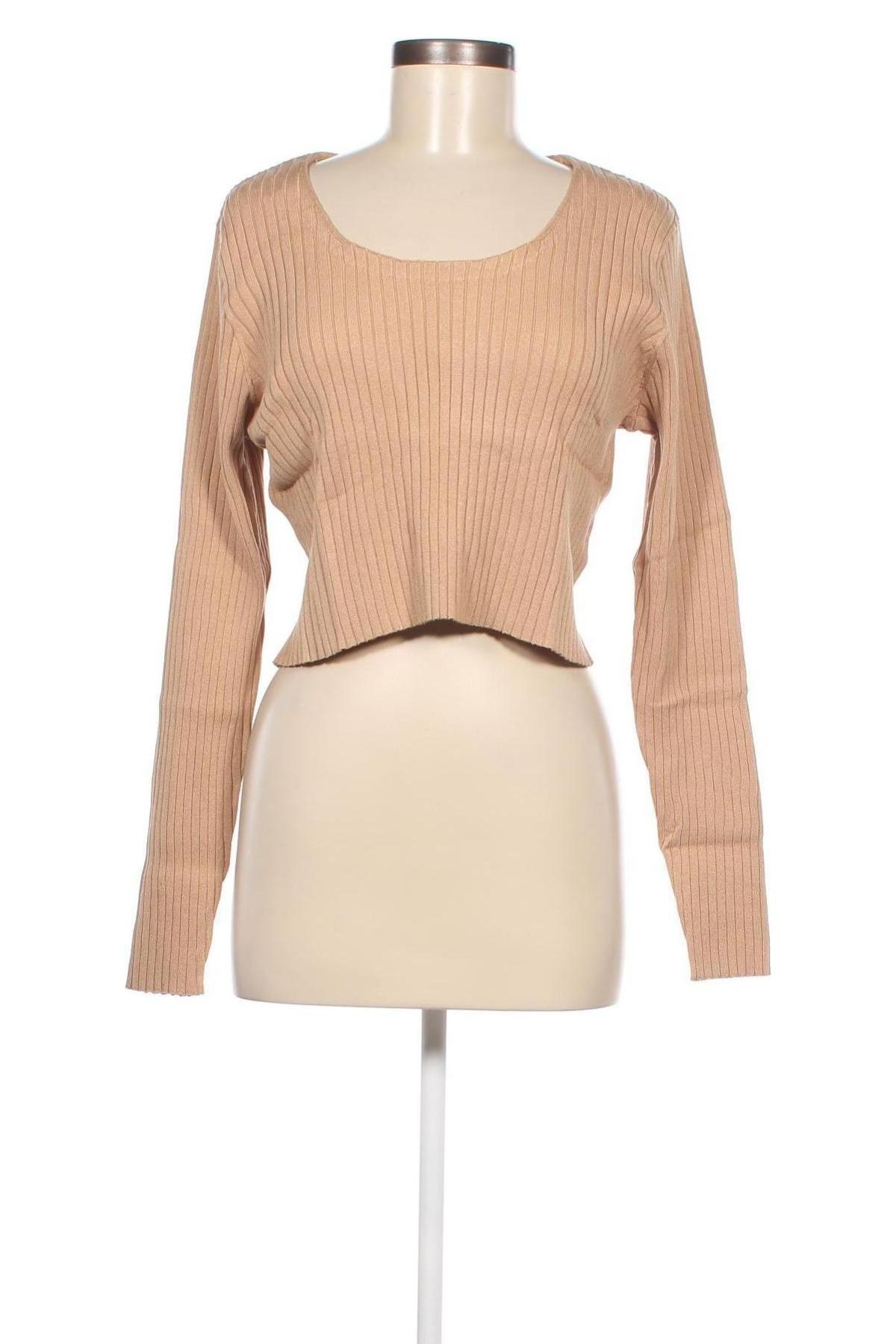 Γυναικείο πουλόβερ Monki, Μέγεθος XL, Χρώμα  Μπέζ, Τιμή 25,26 €