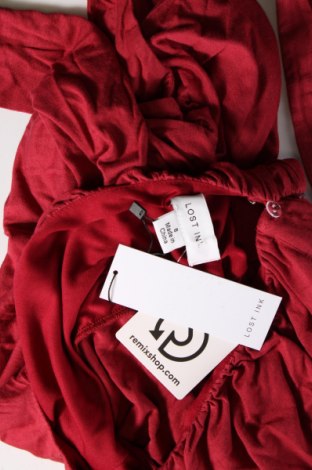 Дамска блуза - боди Lost Ink, Размер S, Цвят Червен, Цена 34,65 лв.