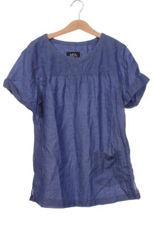 Дамска блуза A.P.C., Размер XS, Цвят Син, Цена 81,25 лв.