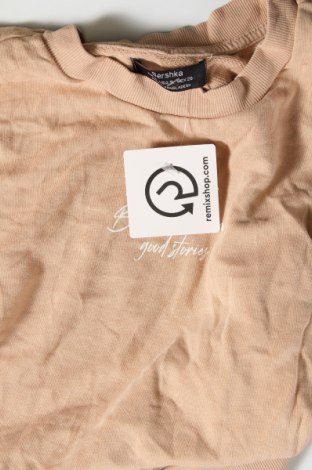 Damen Shirt Bershka, Größe S, Farbe Beige, Preis 1,98 €