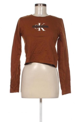 Γυναικεία μπλούζα Calvin Klein Jeans, Μέγεθος L, Χρώμα Καφέ, Τιμή 20,20 €