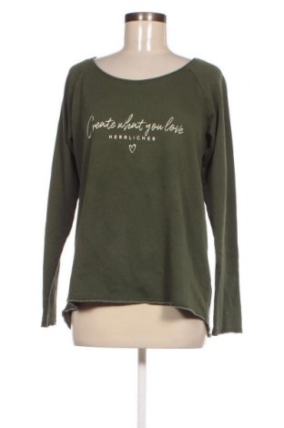 Дамска блуза Herrlicher, Размер M, Цвят Зелен, Цена 29,33 лв.