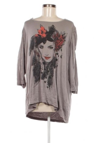 Γυναικεία μπλούζα Ms Mode, Μέγεθος XXL, Χρώμα Γκρί, Τιμή 11,75 €