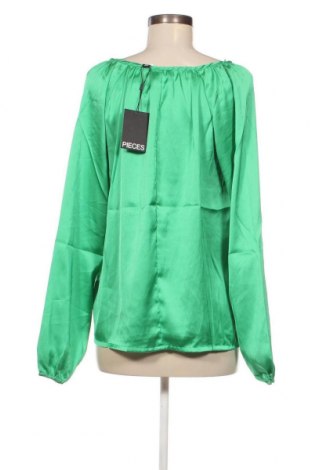 Дамска блуза Pieces, Размер L, Цвят Зелен, Цена 9,66 лв.