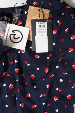 Γυναικεία μπλούζα Pieces, Μέγεθος XS, Χρώμα Μπλέ, Τιμή 3,56 €