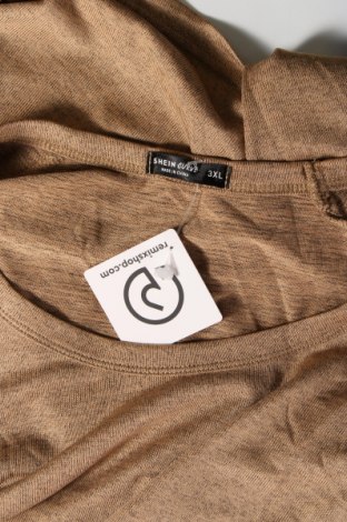 Γυναικεία μπλούζα SHEIN, Μέγεθος 3XL, Χρώμα Καφέ, Τιμή 11,75 €