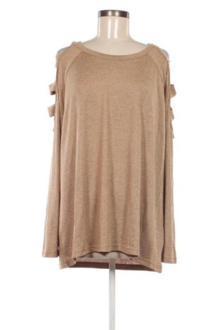 Γυναικεία μπλούζα SHEIN, Μέγεθος 3XL, Χρώμα Καφέ, Τιμή 11,75 €