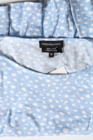 Damen Shirt Wednesday's Girl, Größe M, Farbe Blau, Preis 3,55 €