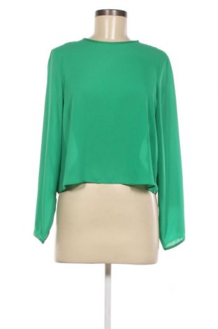 Дамска блуза Zara, Размер M, Цвят Зелен, Цена 27,05 лв.