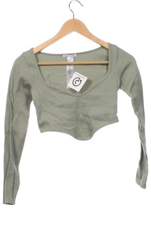 Дамска блуза Zara, Размер XS, Цвят Зелен, Цена 16,42 лв.