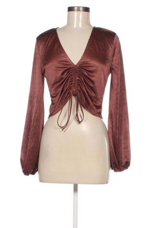 Дамска блуза Zara, Размер L, Цвят Кафяв, Цена 16,20 лв.