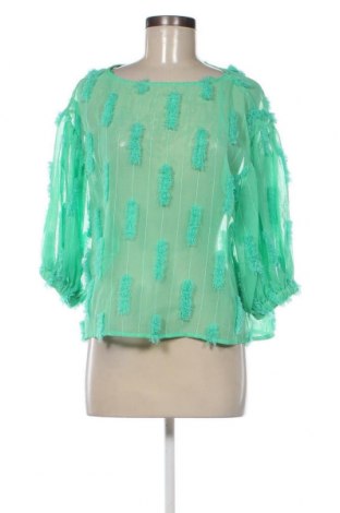 Дамска блуза Zara, Размер S, Цвят Зелен, Цена 10,95 лв.