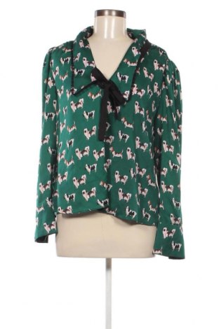 Дамска блуза Zara, Размер XL, Цвят Зелен, Цена 27,00 лв.