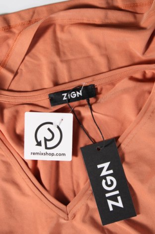 Дамска блуза Zign, Размер S, Цвят Кафяв, Цена 11,55 лв.