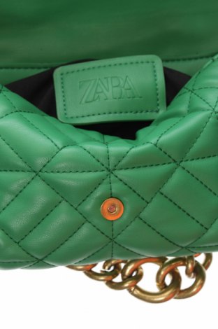 Γυναικεία τσάντα Zara, Χρώμα Πράσινο, Τιμή 12,37 €