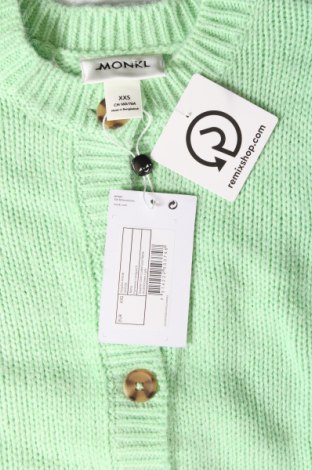 Damen Strickjacke Monki, Größe XXS, Farbe Grün, Preis € 10,10