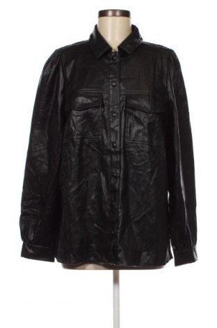 Γυναικείο δερμάτινο πουκάμισο Ms Mode, Μέγεθος XL, Χρώμα Μαύρο, Τιμή 13,14 €