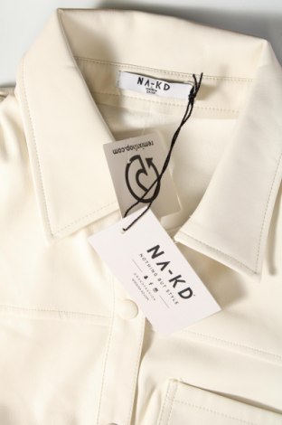 Damen Lederhemd NA-KD, Größe L, Farbe Weiß, Preis € 15,48