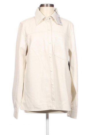 Дамска кожена риза NA-KD, Размер L, Цвят Бял, Цена 46,20 лв.