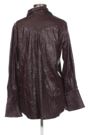 Дамска кожена риза Nanushka, Размер L, Цвят Лилав, Цена 130,00 лв.