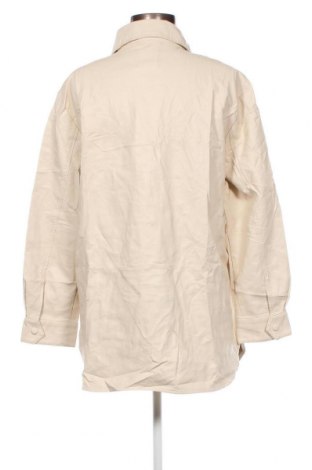 Дамска кожена риза Zara, Размер L, Цвят Екрю, Цена 16,20 лв.