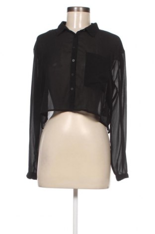 Γυναικείο πουκάμισο Bershka, Μέγεθος M, Χρώμα Μαύρο, Τιμή 12,83 €
