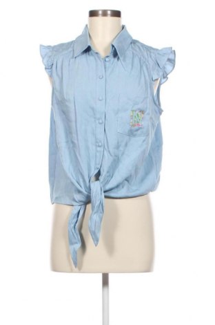 Γυναικείο πουκάμισο Naf Naf, Μέγεθος L, Χρώμα Μπλέ, Τιμή 17,86 €