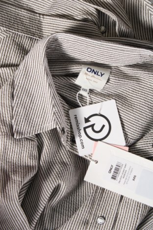 Γυναικείο πουκάμισο ONLY, Μέγεθος XXS, Χρώμα Γκρί, Τιμή 3,56 €