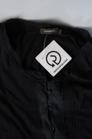 Γυναικείο πουκάμισο Sandwich_, Μέγεθος L, Χρώμα Μαύρο, Τιμή 14,03 €