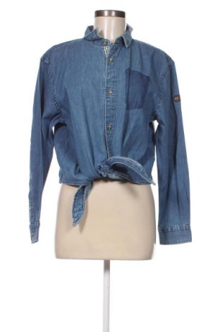 Γυναικείο πουκάμισο Superdry, Μέγεθος L, Χρώμα Μπλέ, Τιμή 45,36 €