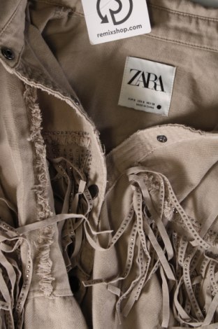 Дамска риза Zara, Размер S, Цвят Бежов, Цена 27,00 лв.
