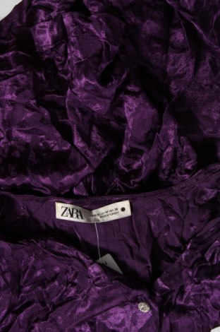 Дамска риза Zara, Размер M, Цвят Лилав, Цена 27,00 лв.