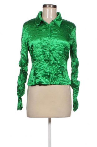 Γυναικείο πουκάμισο Zara, Μέγεθος L, Χρώμα Πράσινο, Τιμή 10,02 €