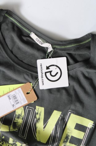 Γυναικείο t-shirt Cecil, Μέγεθος XL, Χρώμα Πράσινο, Τιμή 18,56 €