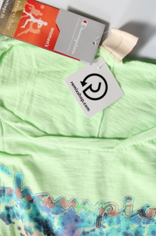 Γυναικείο t-shirt Champion, Μέγεθος S, Χρώμα Πράσινο, Τιμή 9,47 €
