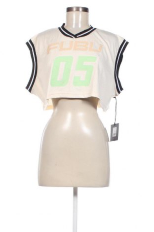 Γυναικείο t-shirt FUBU, Μέγεθος S, Χρώμα Εκρού, Τιμή 18,56 €