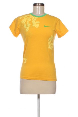 Γυναικείο t-shirt Nike, Μέγεθος S, Χρώμα Κίτρινο, Τιμή 14,70 €