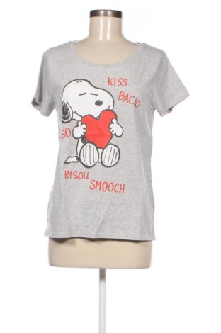Γυναικείο t-shirt Peanuts, Μέγεθος L, Χρώμα Γκρί, Τιμή 6,49 €